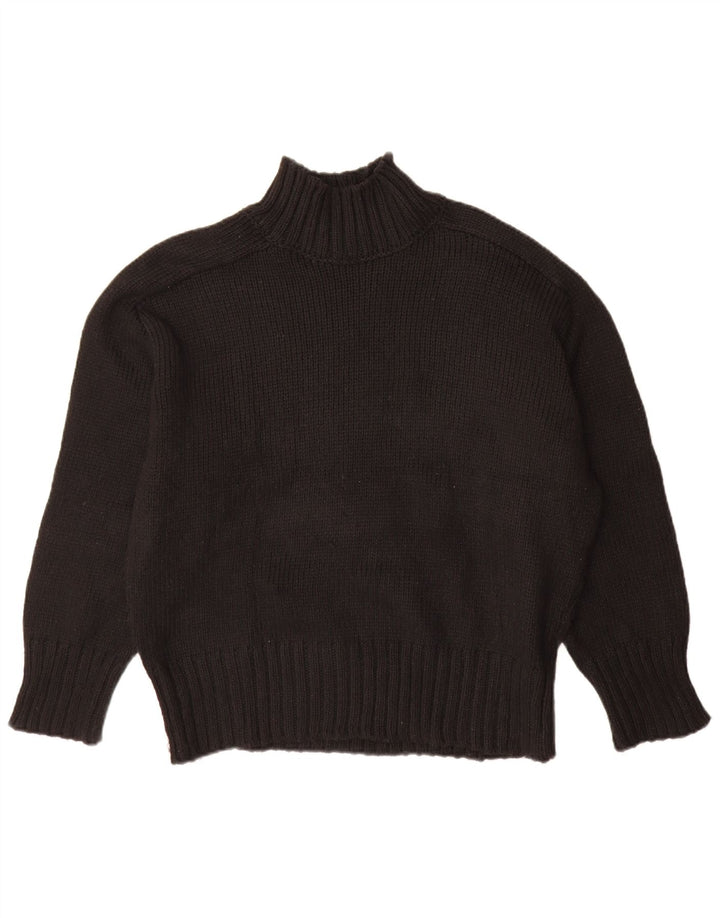Damski sweter oversize z golfem Zara UK 14, średni czarny