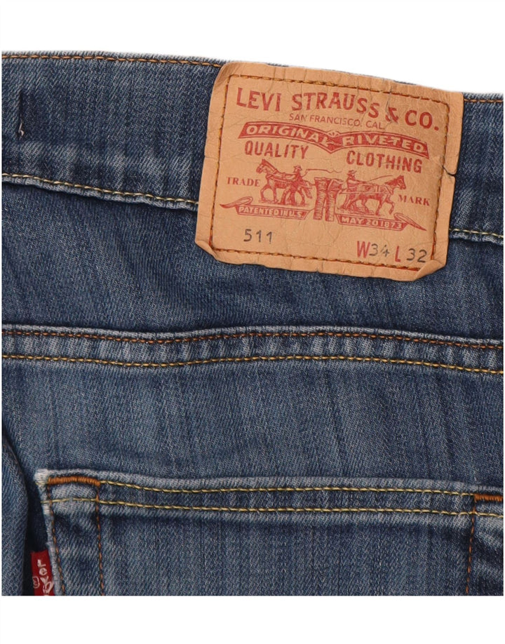 Damskie jeansy Levi's 511 Slim W34 L30 Niebieskie