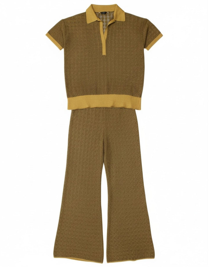 Dwuczęściowy zestaw damski Zara UK 12 Medium W28 L34 Khaki Poliester