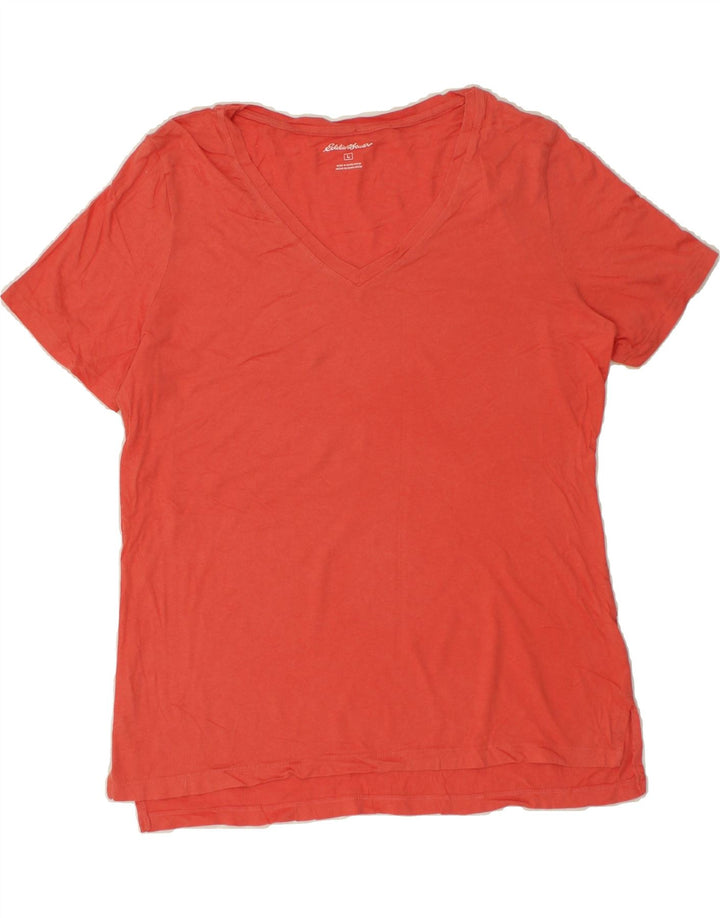 EDDIE BAUER Womens T-Shirt Top UK 16 Large Red | Vintage Eddie Bauer | Thrift | Second-Hand Eddie Bauer | Used Clothing | Messina Hembry 