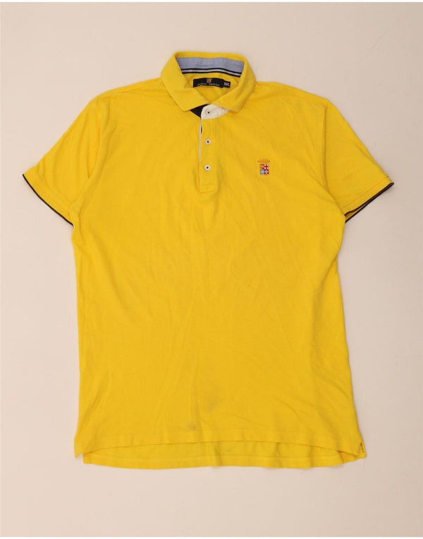 Męska koszulka polo Marina Militare 2XL, żółta, bawełniana