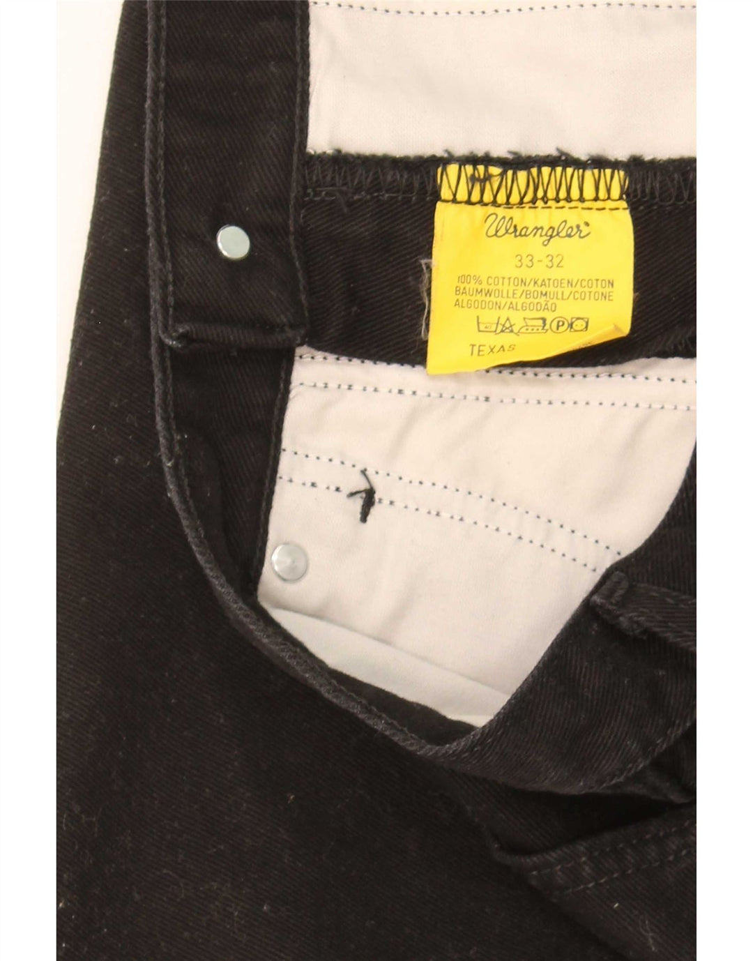 Męskie jeansy Wrangler Texas Straight W33 L32, czarne, bawełniane