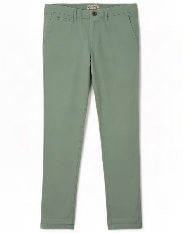 Wąskie spodnie chino damskie Fat Face UK 12 Medium W32 L31 Zielone bawełniane