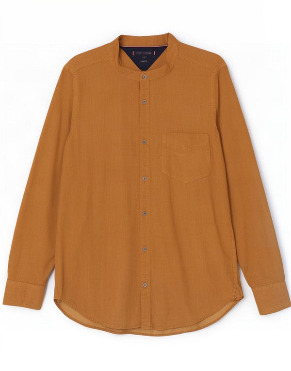 Tommy Hilfiger Męska koszula sztruksowa Slim Fit, duża, beżowa, bawełniana