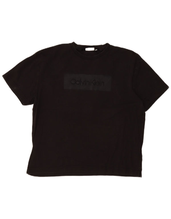 Męska koszulka Calvin Klein Comfort Fit Graphic Top XL, czarna, bawełniana
