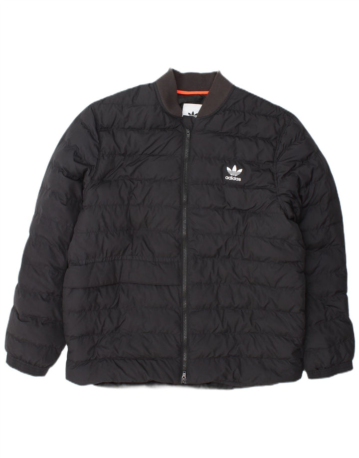 Męska kurtka Bomber Padded Jacket Adidas UK 38 Średni szary poliester