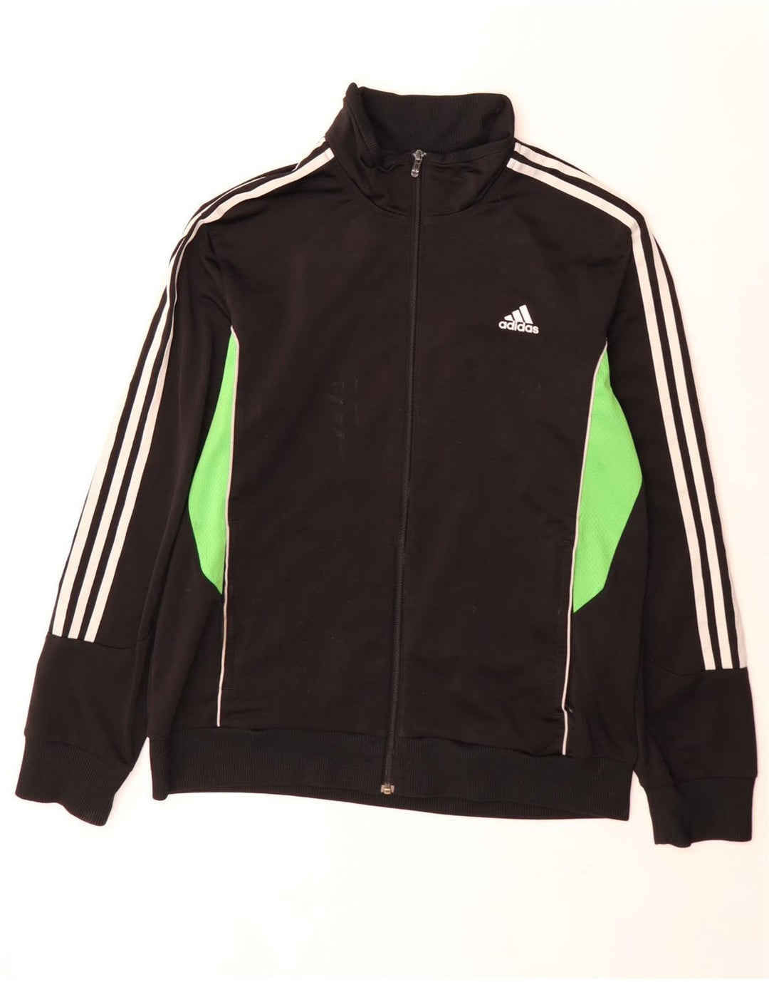 Adidas Męska bluza dresowa UK 42/44 Duży czarny poliester z blokami kolorów