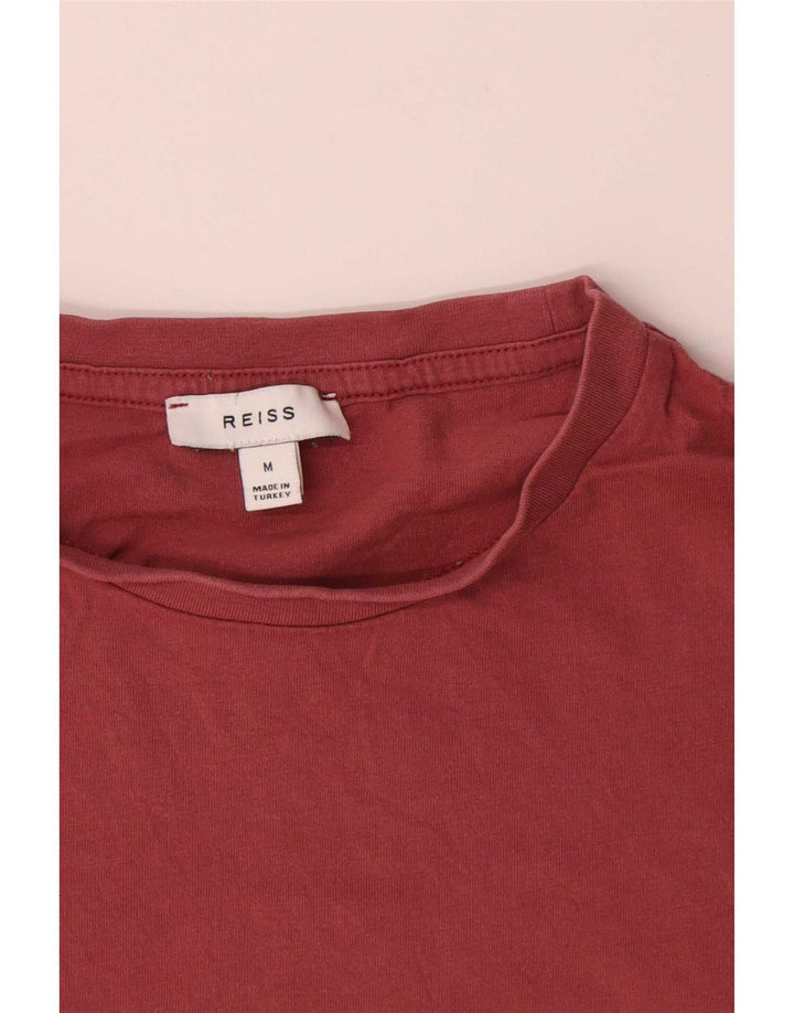 T-shirt męski Reiss, bawełniany, średni czerwony