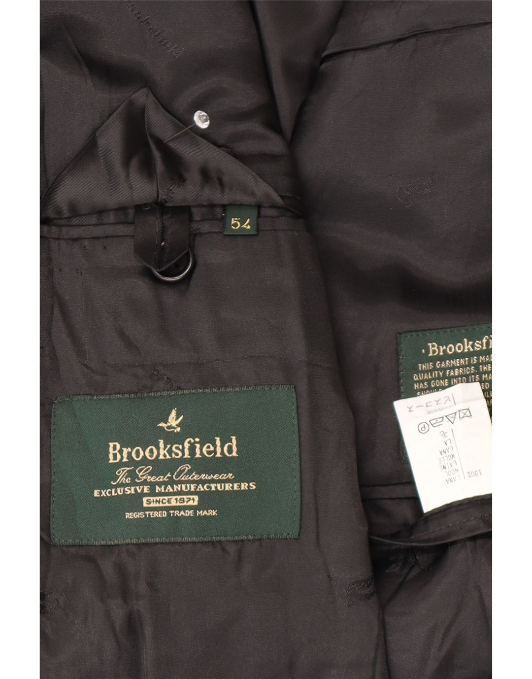 Męska marynarka zapinana na 3 guziki Brooksfield IT 54 2XL Granatowa wełna