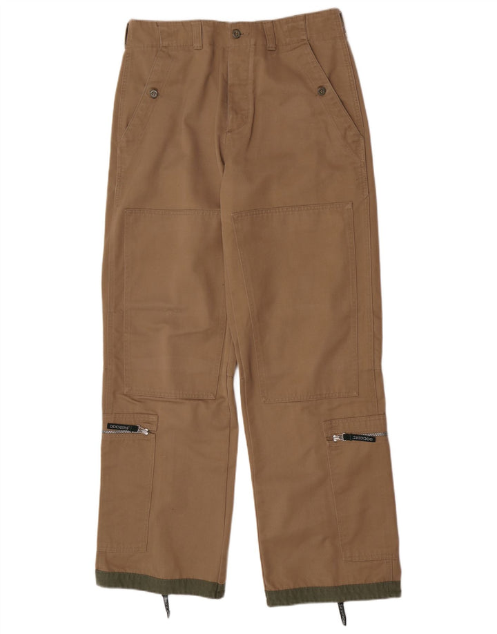 Męskie spodnie cargo Dockers khaki proste W34 L34 beżowy poliester