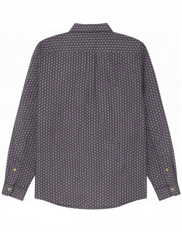 Koszula męska Pretty Green o klasycznym kroju, mała, niebieska, z geometrycznej bawełny