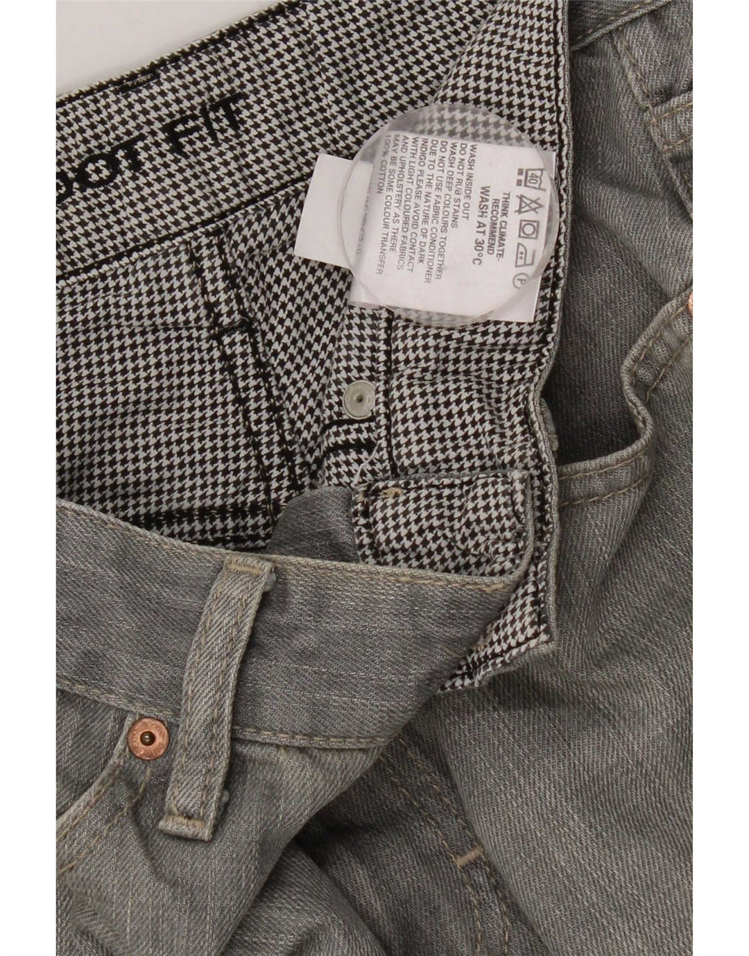 Marks & Spencer Męskie jeansy Bootcut W30 L26 Szara bawełna
