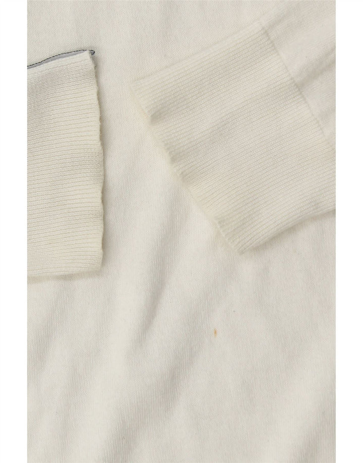 WOOLRICH Womens Boat Neck Jumper Sweater UK 14 Medium White
