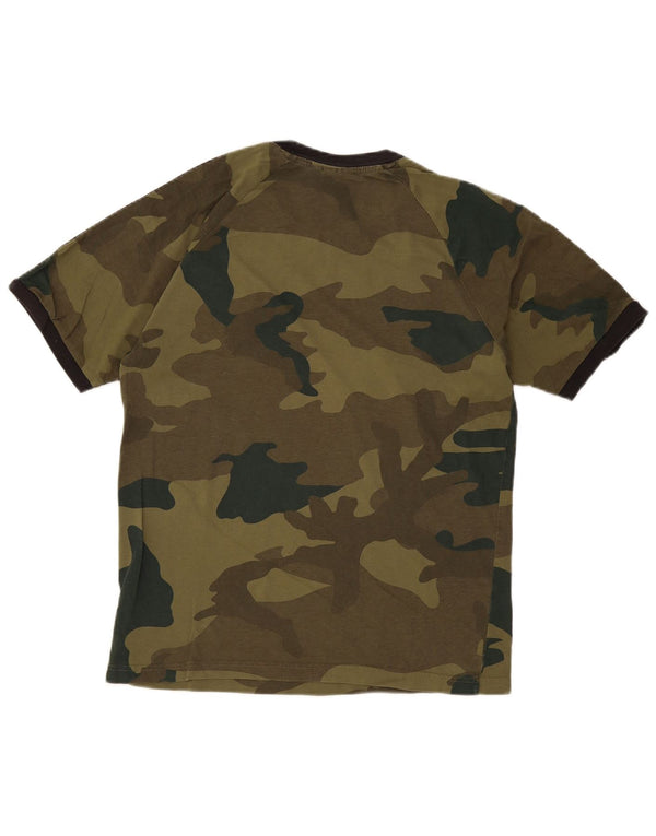 Adidas Męska koszulka Top Medium Khaki, bawełna w kamuflażu