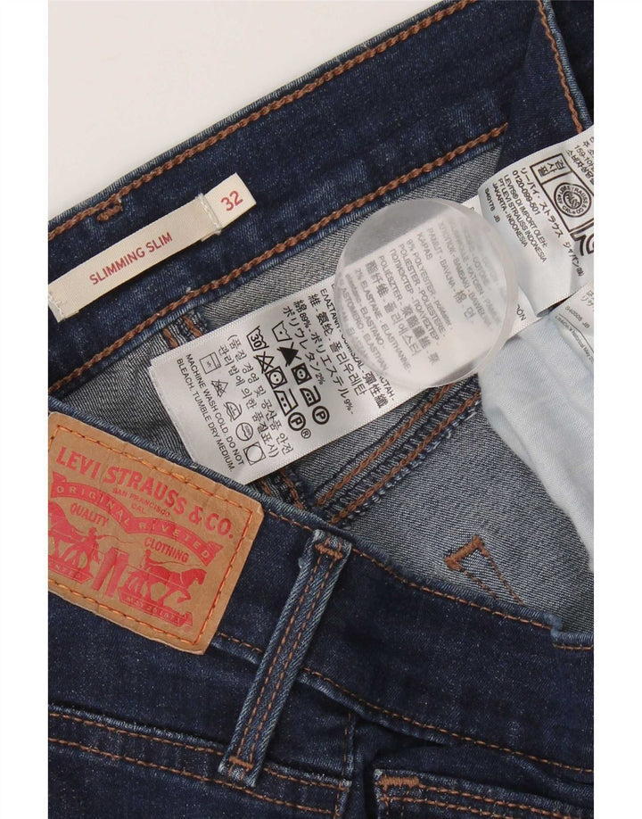 Damskie jeansy wyszczuplające Levi's W32 L34 Granatowa bawełna