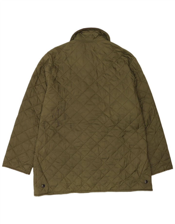 Męska pikowana kurtka Barbour UK 42 XL Zielony poliester