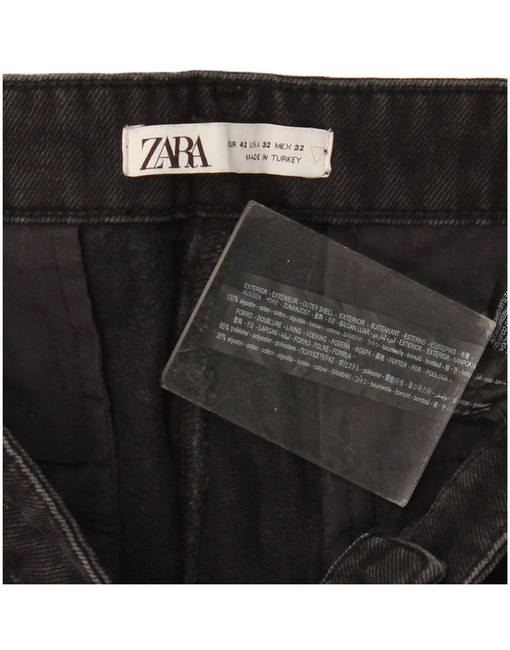 Męskie jeansy slim fit ZARA EU 42 Large W32 L27 Czarna bawełna