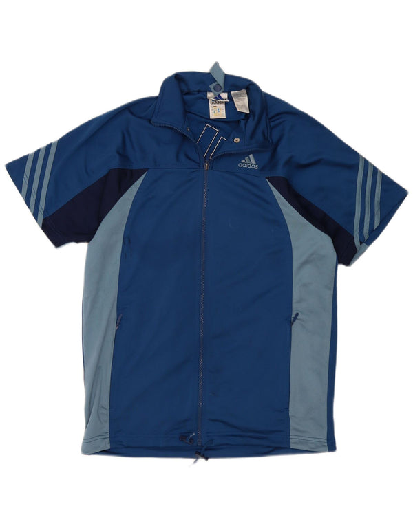 Chłopięca bluza dresowa Adidas z grafiką, 15-16 lat, niebieska, z blokami kolorów