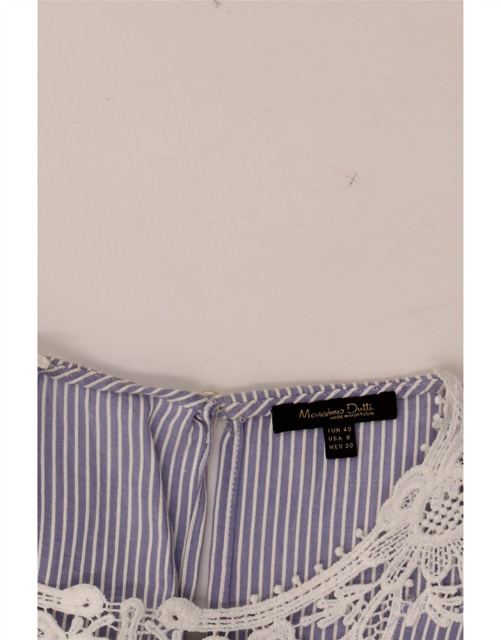 Damska bluzka bez rękawów MASSIMO DUTTI EU 40 w średnie niebieskie paski