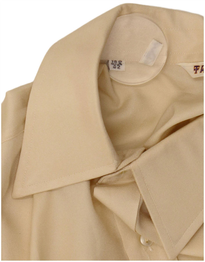 Koszula męska w stylu vintage, rozmiar 42 16 1/2, duża żółta