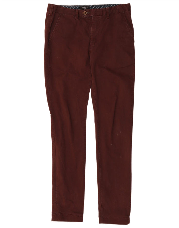 Męskie spodnie garniturowe Ted Baker W30 L31, brązowe, bawełniane