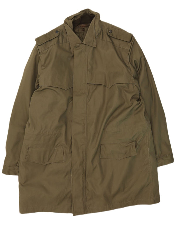 Vintage Mens Trench Coat UK 46 3XL Khaki