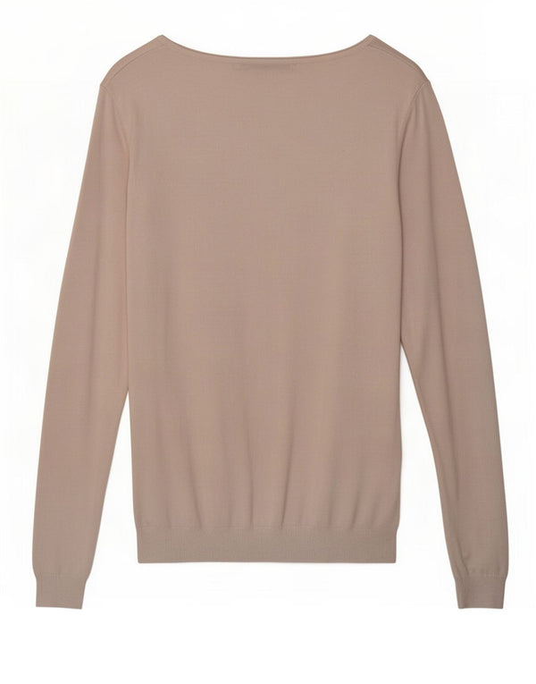 Damski sweter Guess z graficznym dekoltem w łódkę, UK 8, mały, różowy