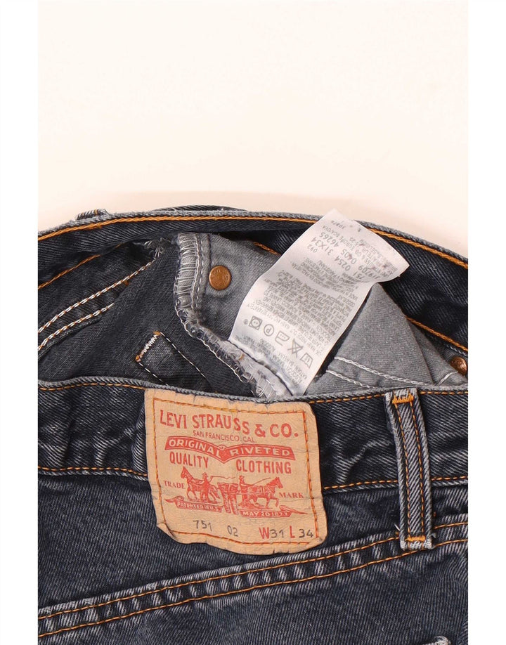 Męskie jeansy Levi's 751 Straight W31 L34 Niebieskie bawełniane