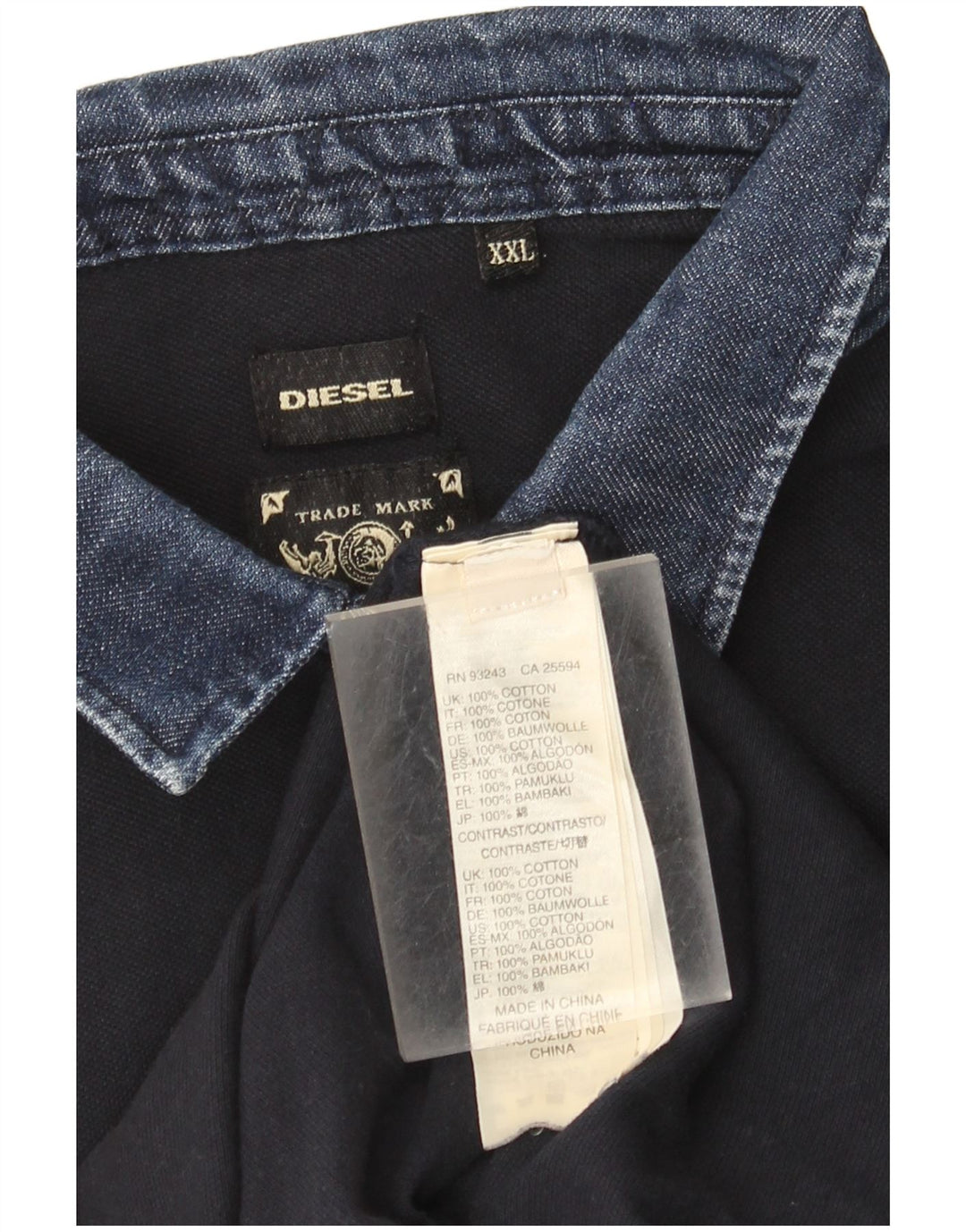 Męska koszulka polo Diesel 2XL, granatowa, bawełniana