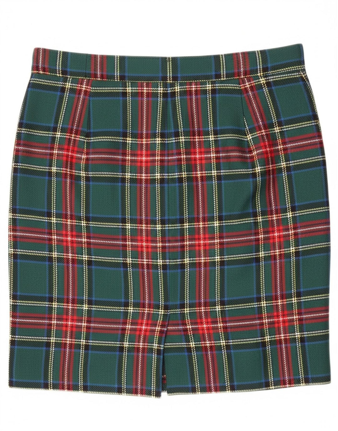 Vintage damska spódnica ołówkowa W30 w średnią zieloną kratę