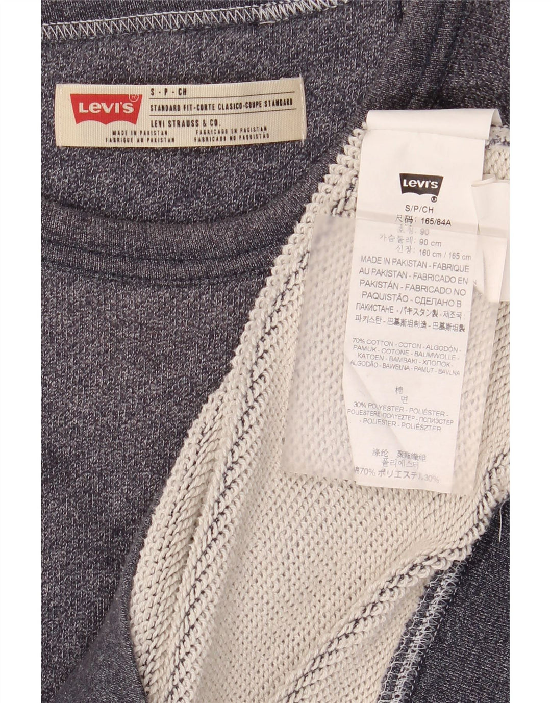 Męska bluza Levi's o standardowym kroju, mała, granatowa, z bawełny w cętki