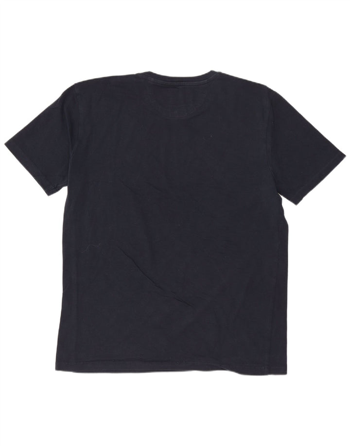 T-shirt męski slim fit ZARA XL, granatowy