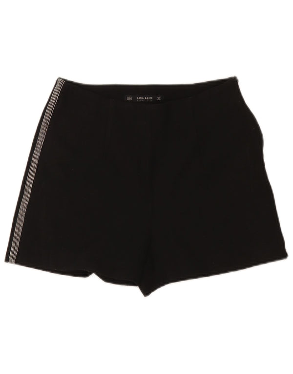 Damskie spodnie Zara z wysokim stanem XS W24, czarne, poliestrowe