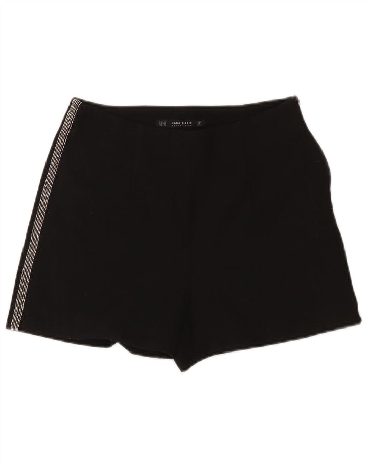 Damskie spodnie Zara z wysokim stanem XS W24, czarne, poliestrowe