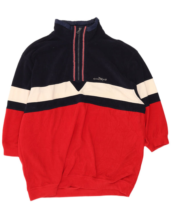 Męski sweter polarowy Chervo z rękawem 3/4 IT 54 XL, sportowy w kolorze czerwonym