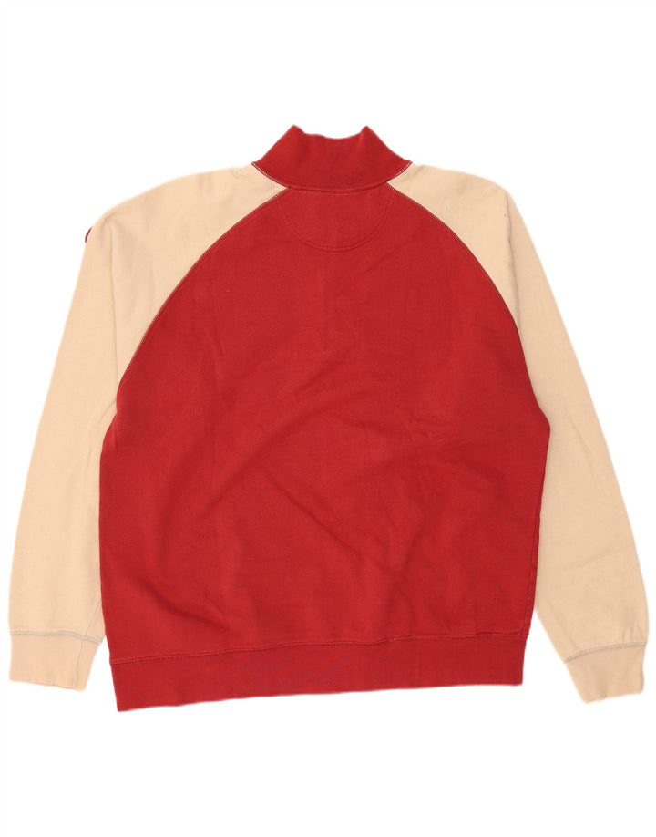 Męska bluza ASICS z zamkiem błyskawicznym, 2XL, bawełniana w kolorze czerwonym