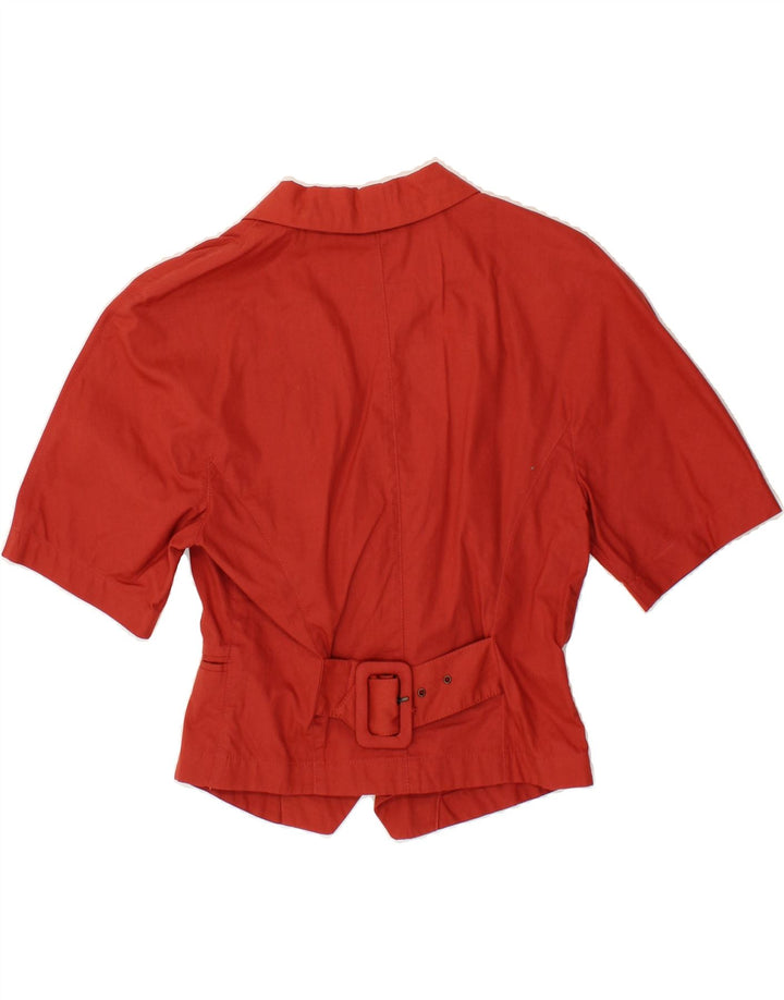 IMERIO TACCHELLA Womens Crop Short Sleeve Blazer Jacket EU 40 Medium Red Vintage Imerio Tacchella and Second-Hand Imerio Tacchella from Messina Hembry 