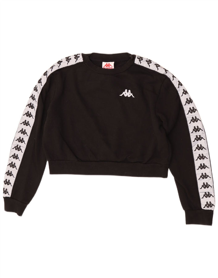 Damski sweter oversize Kappa Crop UK 10 Small Black Colorblock