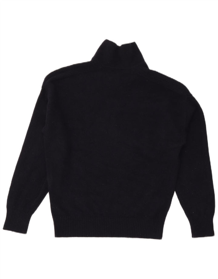 Damski sweter polo MASSIMO DUTTI UK 14, średni granatowy, wełniany