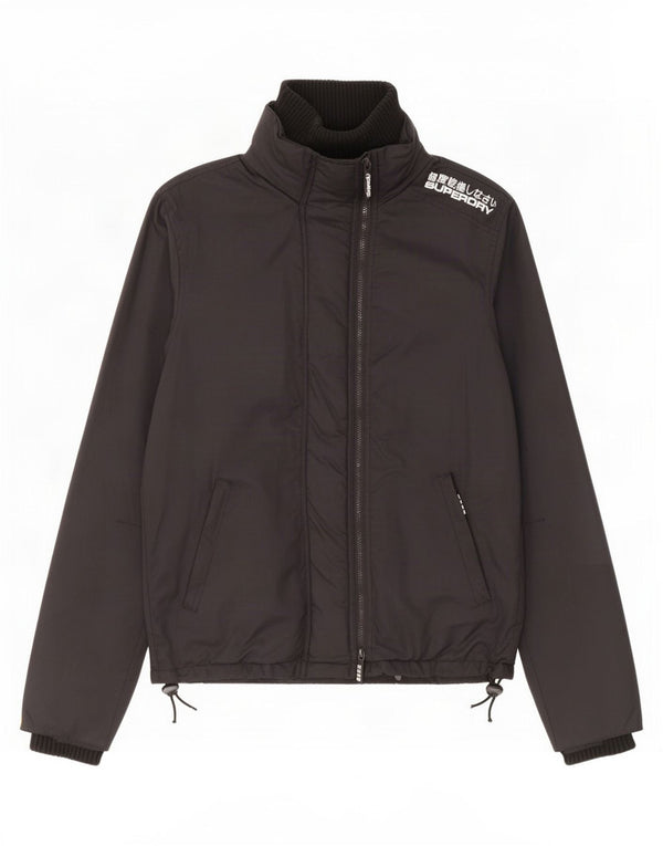 Męska kurtka przeciwdeszczowa Superdry Graphic UK 40, duża, czarna nylonowa