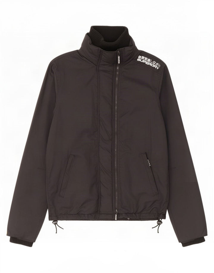 Męska kurtka przeciwdeszczowa Superdry Graphic UK 40, duża, czarna nylonowa