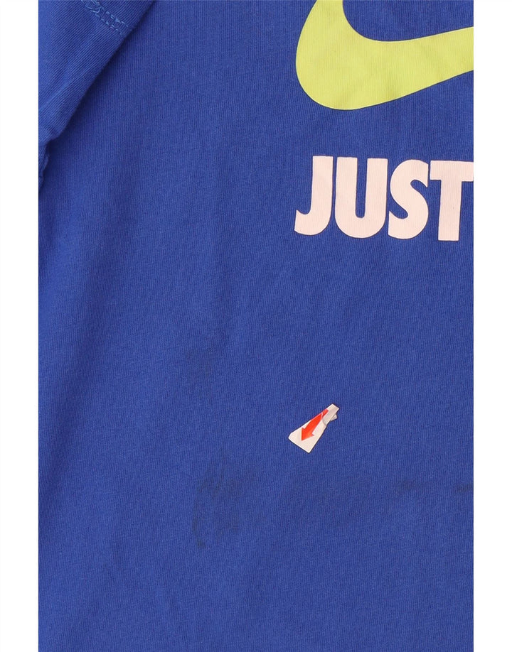 Chłopięcy T-shirt z grafiką NIKE, 13-14 lat, XL, niebieska, bawełniana