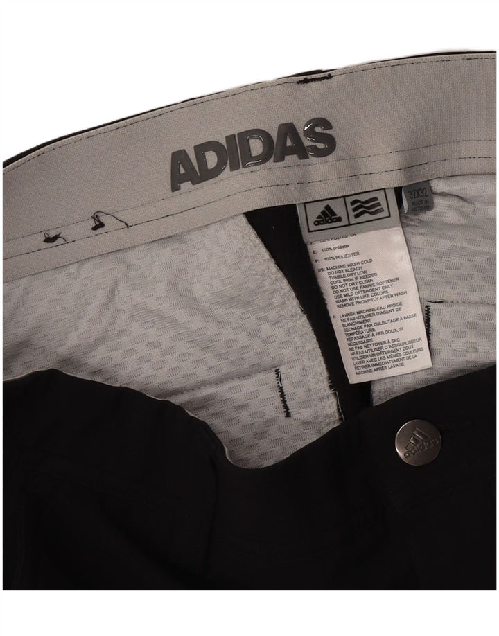 Męskie spodnie Chino Adidas Slim W32 L32 Czarny poliester