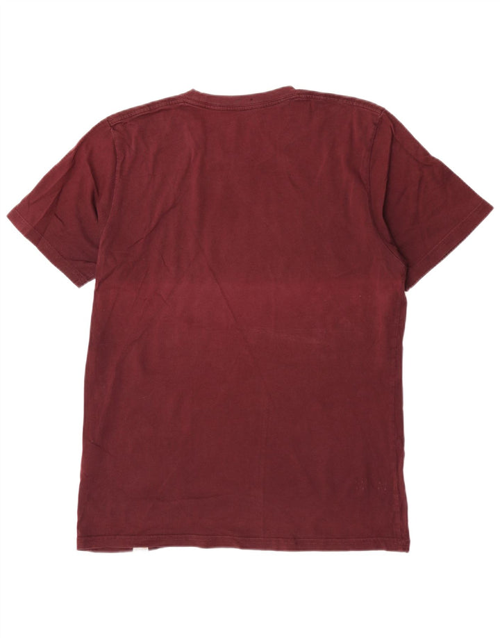 Męska koszulka z grafiką Carhartt, średnia, bordowa bawełna
