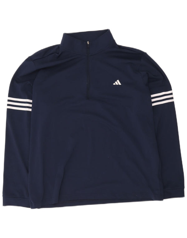 Adidas Męski dres z zamkiem błyskawicznym Top XL Granatowy poliester