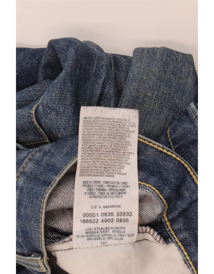 Męskie proste dżinsy Levi's W33 L32 Niebieskie bawełniane