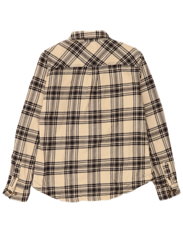 Damska koszula flanelowa Carhartt Lumberjack UK 6 XS, beżowa, bawełniana w kratkę