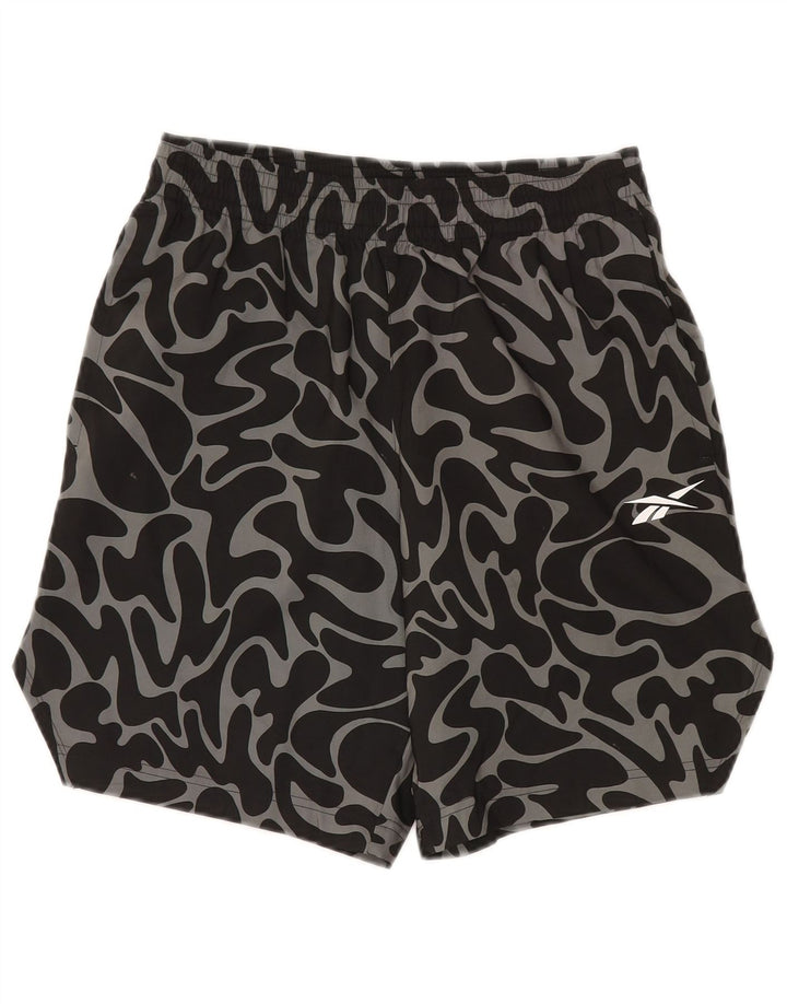 Męskie spodenki sportowe Reebok XS, czarny kamuflaż, poliester