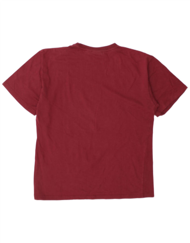 T-shirt męski Reebok, duży, bordowy, bawełniany