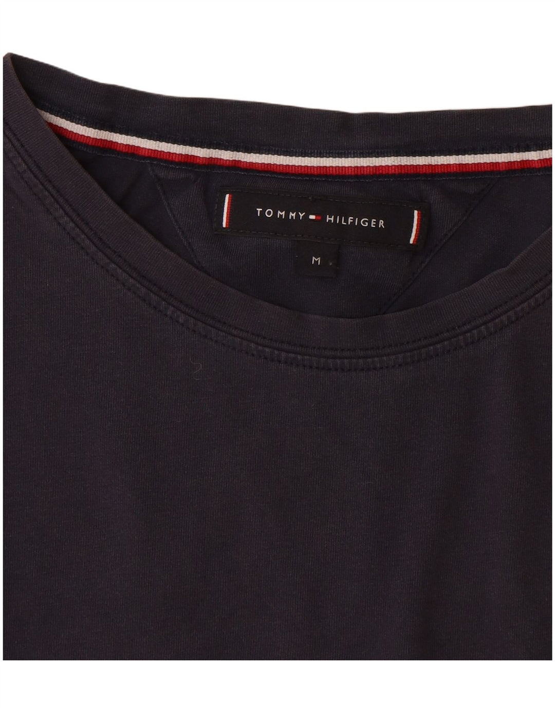 T-shirt męski TOMMY HILFIGER Top średni, granatowy, bawełniany